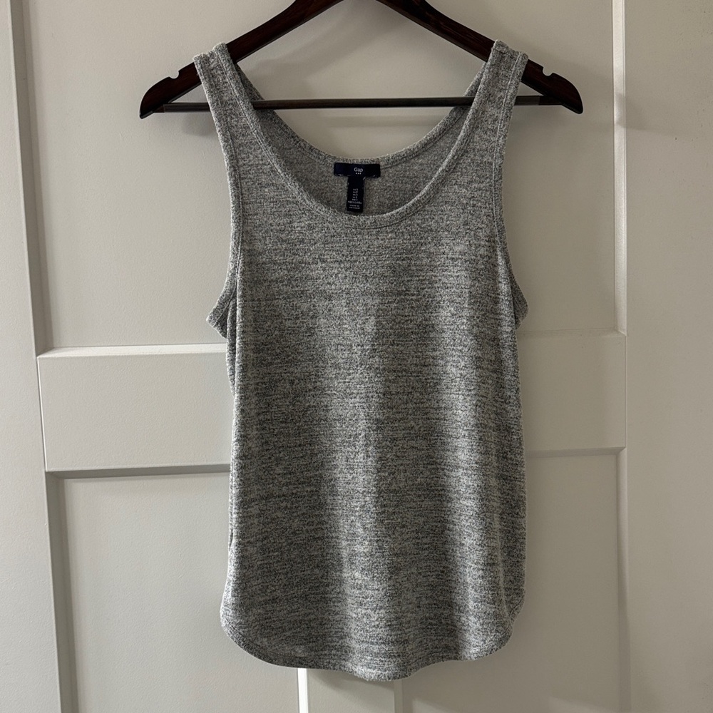 GAP Gray Heather Knit Tank Top